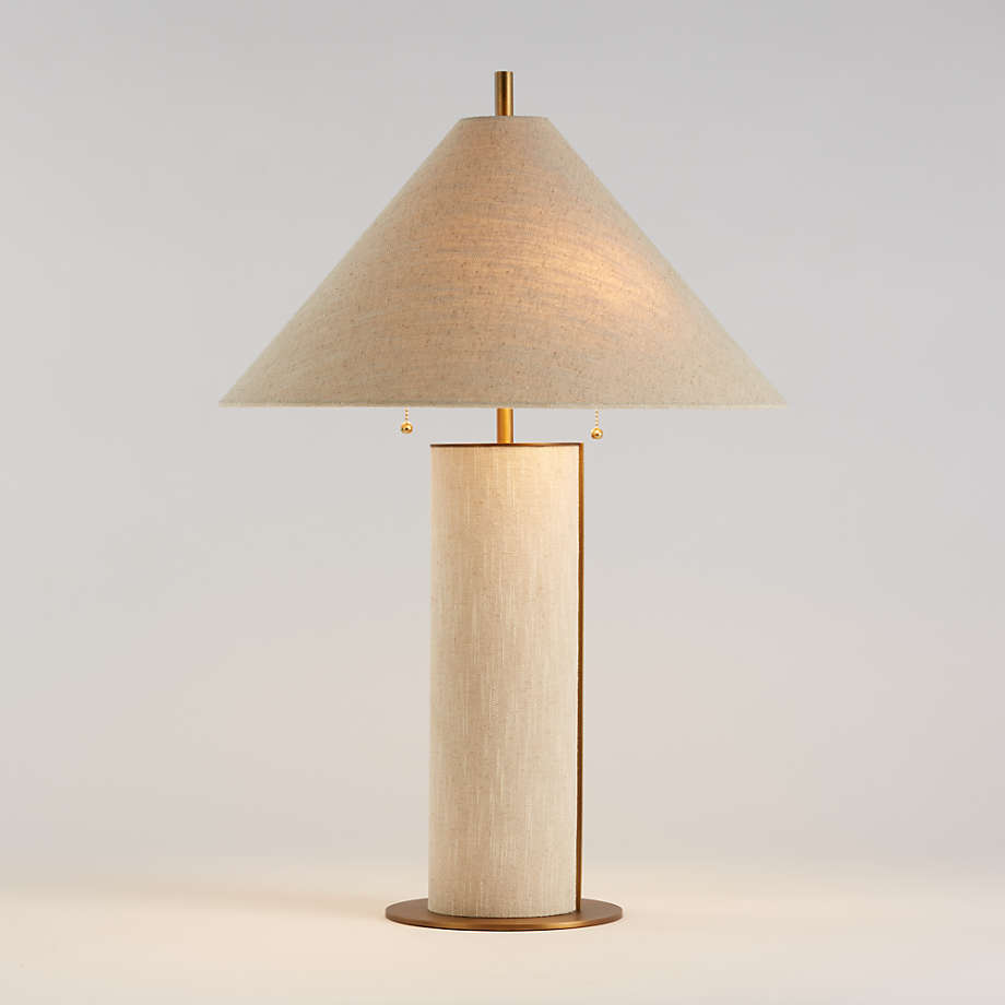 Remi Natural Linen Table Lamp thumbnail 3