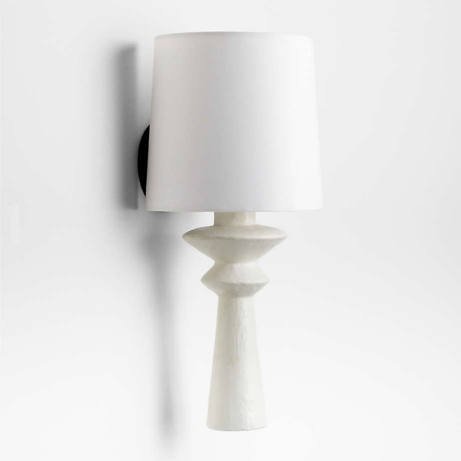 Constantin White Plaster Sconce thumbnail 3