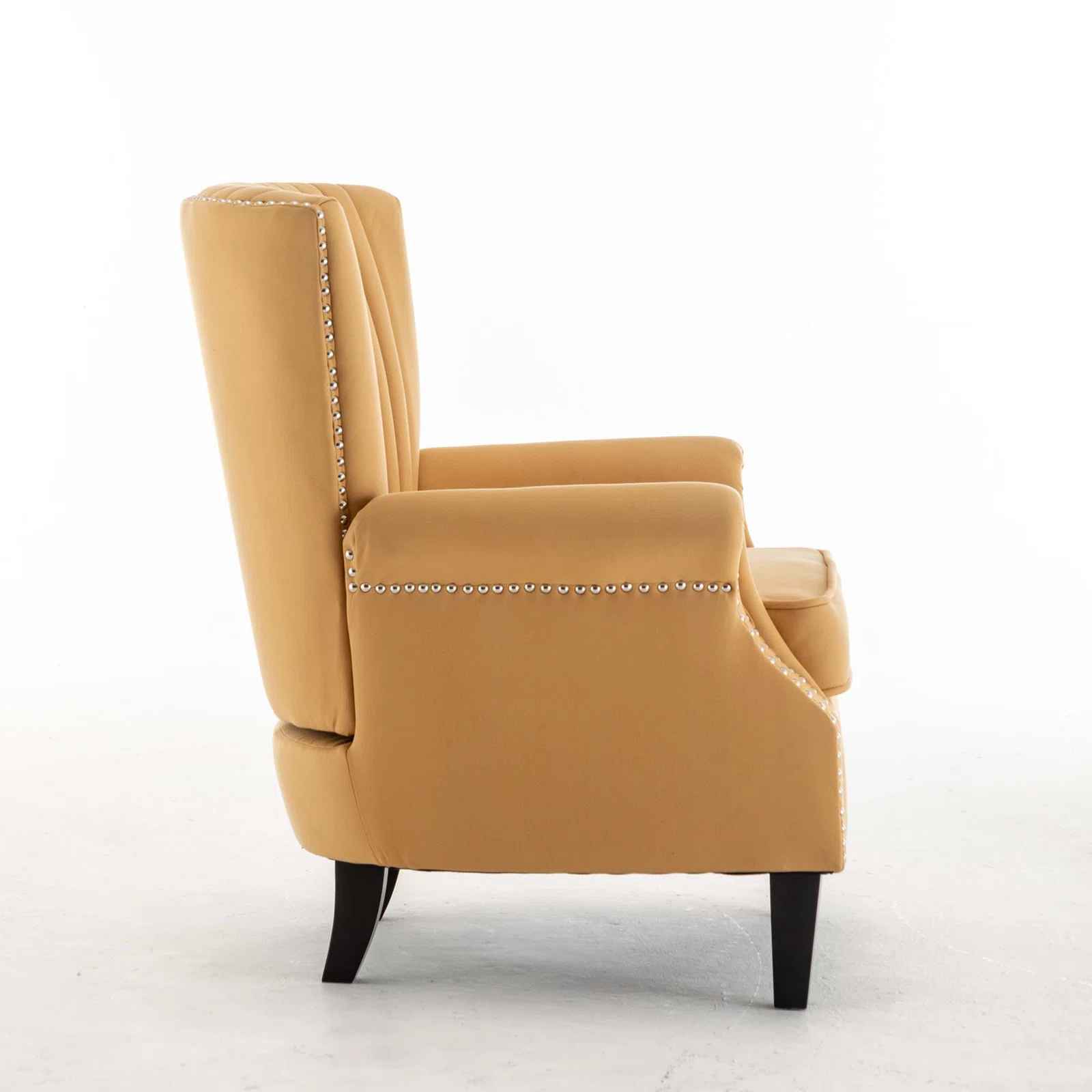29.92" Wide Tufted Velvet Wingback Chair thumbnail 3