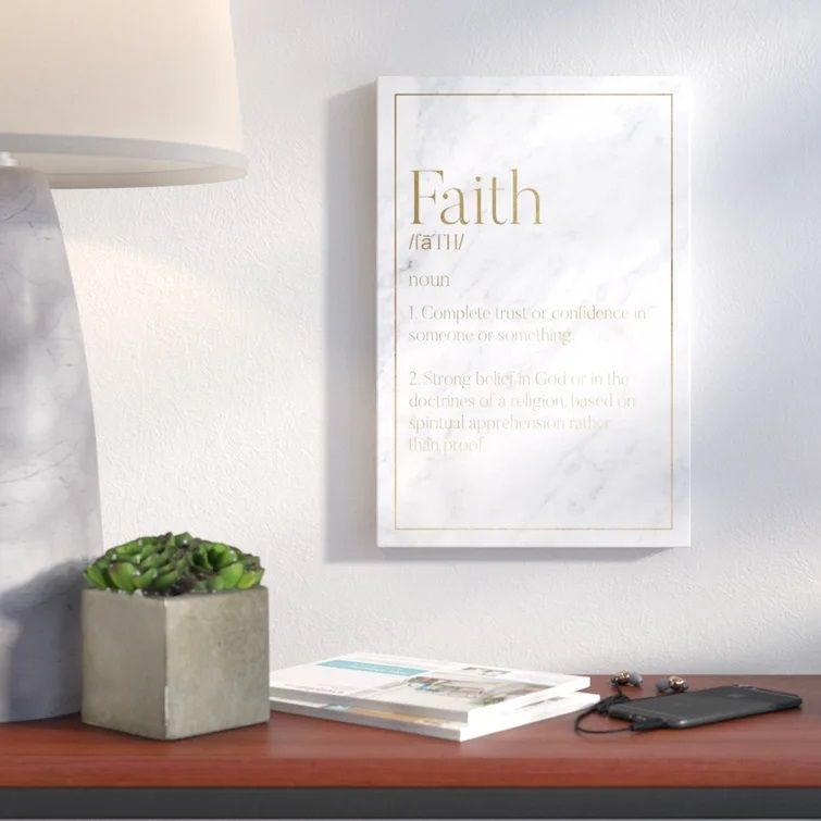 Faith Typography Textual Art on Canvas-20"x30" thumbnail 2