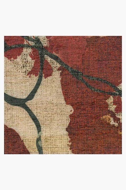 Watercolor Floral Coral Rug-5'x7' thumbnail 3