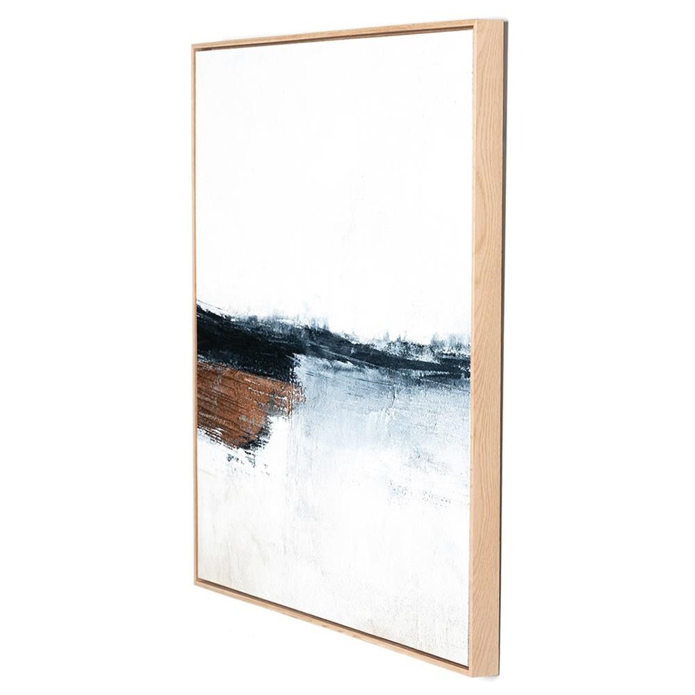 Coastal Blues Abstract Painting 40"x40" thumbnail 3