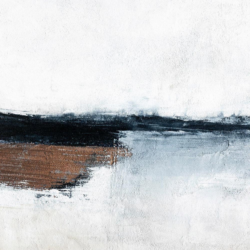 Coastal Blues Abstract Painting 40"x40" thumbnail 5