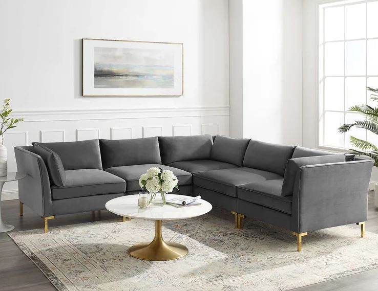 Patton Wide Velvet Symmetrical Modular Corner Sectional thumbnail 2