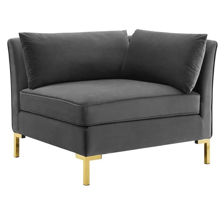 Patton Wide Velvet Symmetrical Modular Corner Sectional thumbnail 3