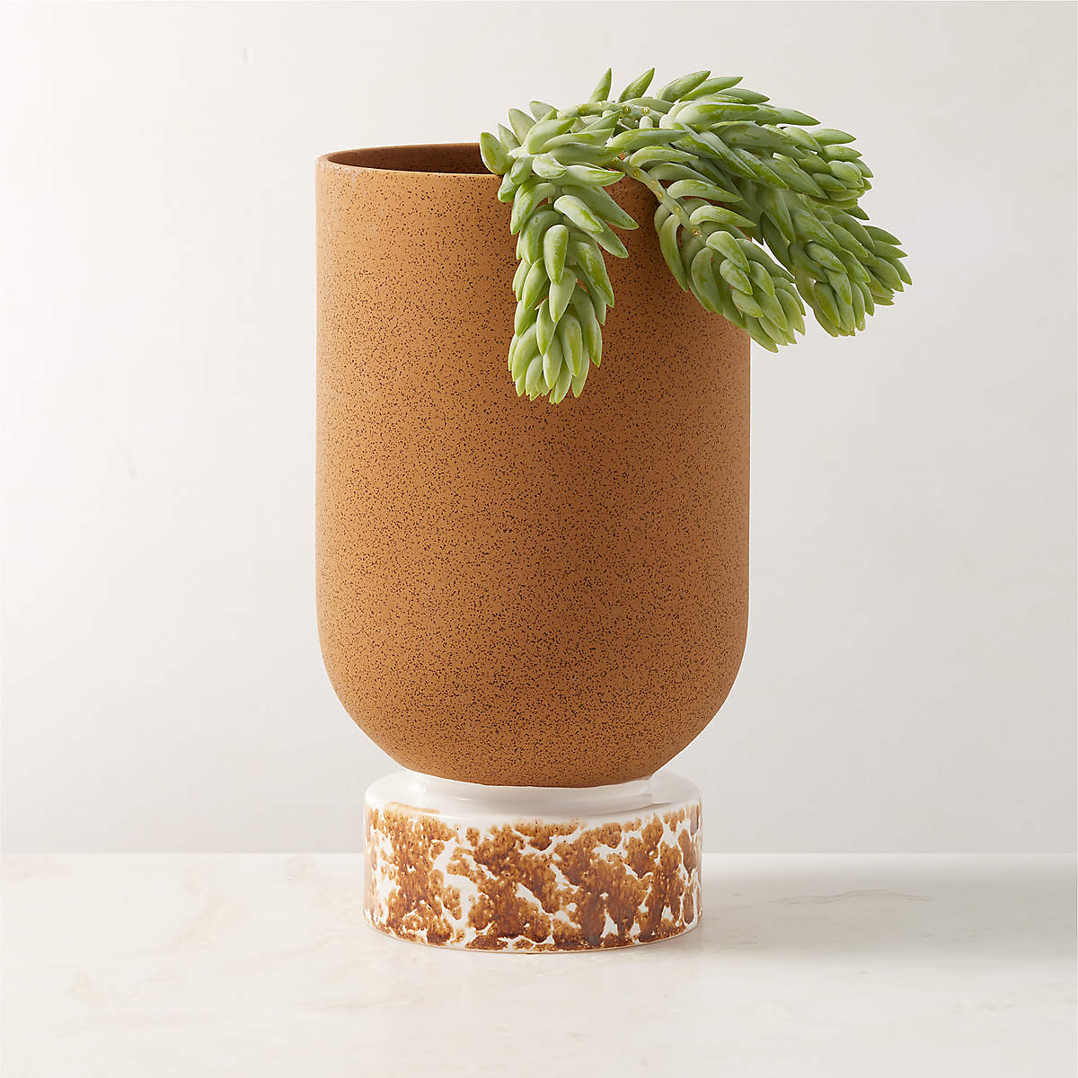 Descanso Brown And White Planter thumbnail 3
