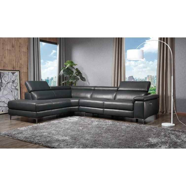 Bryd Genuine Leather Reclining Sofa and Chaise thumbnail 2
