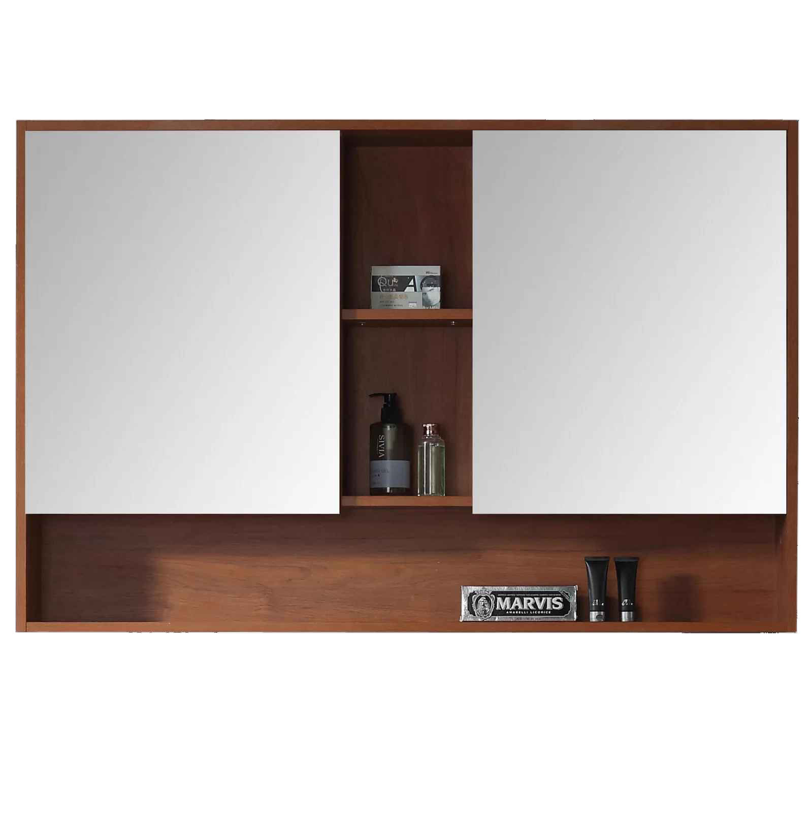 Surface Mount Framed 2 Doors Medicine Cabinet with 7 Shelves thumbnail 3