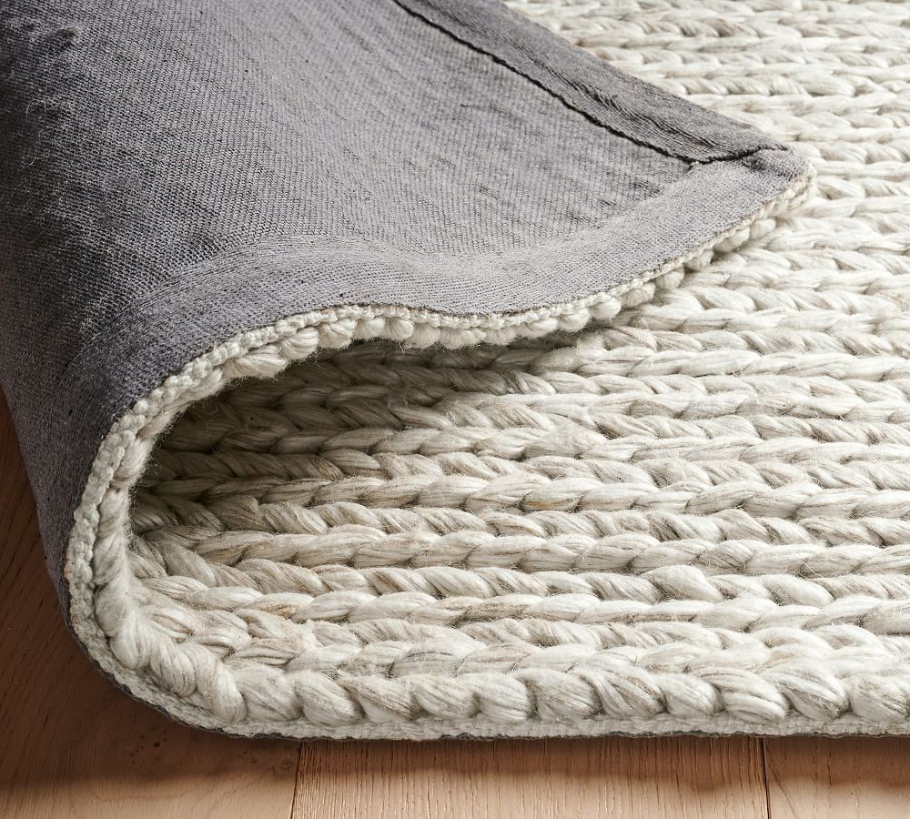 Chunky Knit Sweater Handwoven Rug 8'x10' thumbnail 4