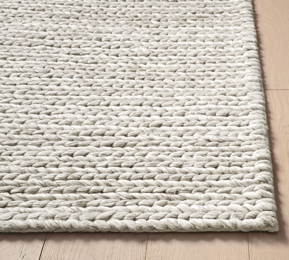 Chunky Knit Sweater Handwoven Rug 8'x10' thumbnail 3