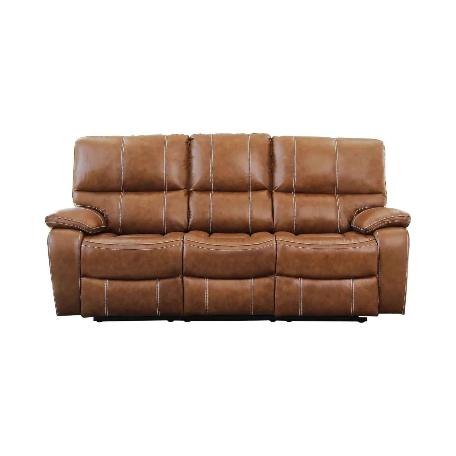 Flagg Genuine Leather Pillow Top Arm Reclining Sofa thumbnail 3