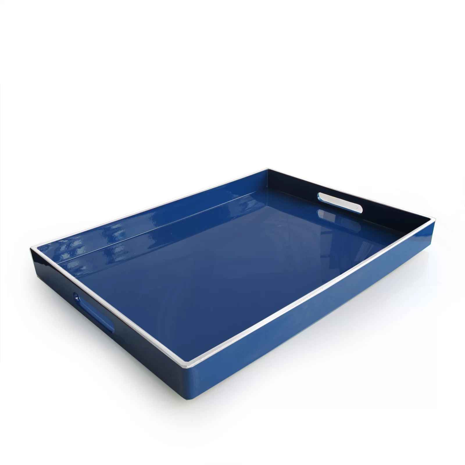 Blue White Ottoman Coffee Table Tray thumbnail 3