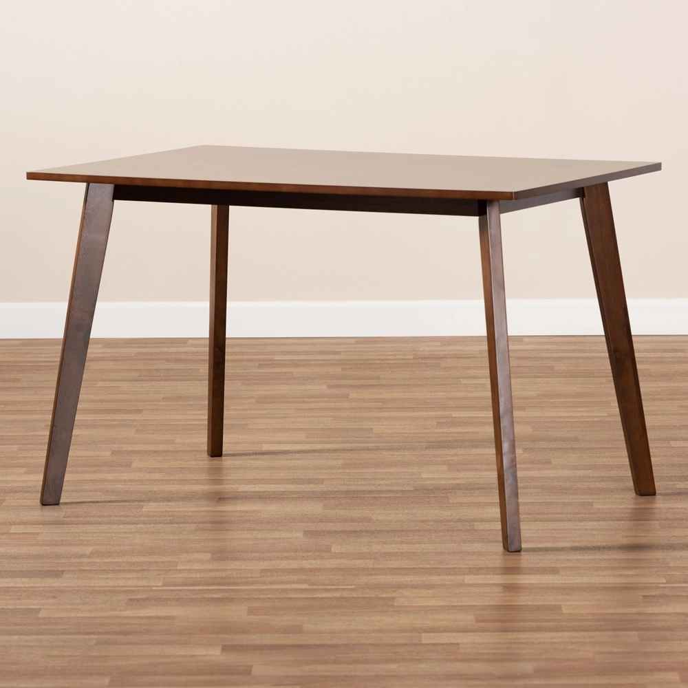 Baxton Studio Maila Mid century Modern Wood Dining Table thumbnail 3