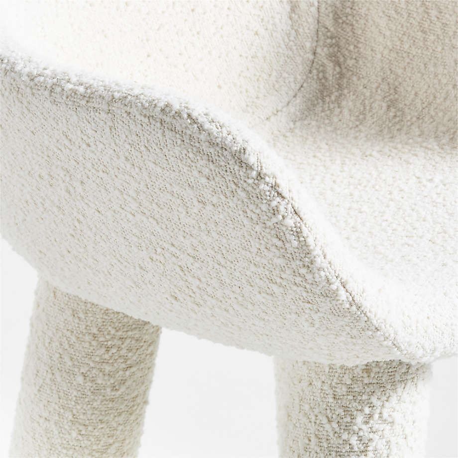 Ziggy White Upholstered Office Chair by Leanne Ford thumbnail 5