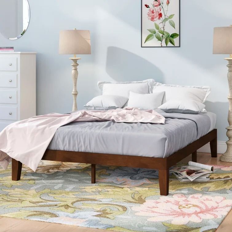 Harlow Full Double Solid Wood Platform Bed thumbnail 2