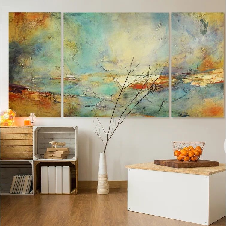 Eternidad 3 Piece Graphic Art on Canvas-80"x40" thumbnail 3