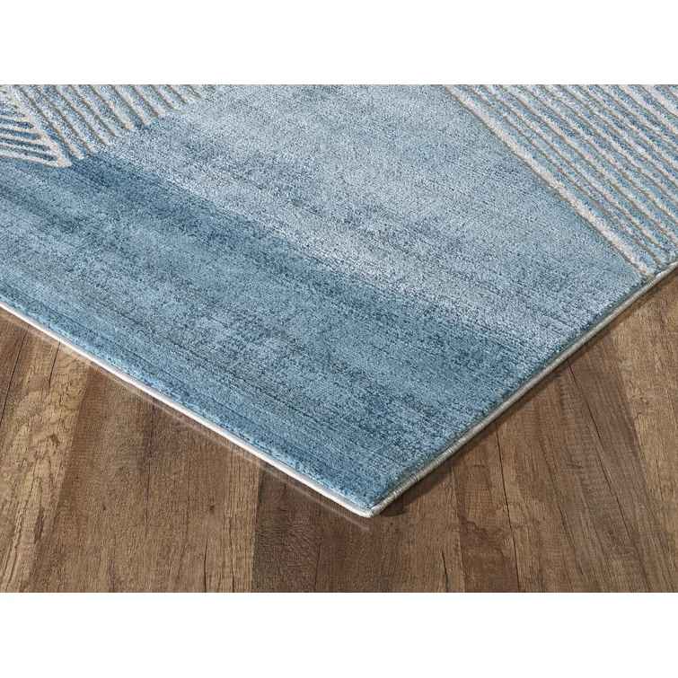 Soeren Geometric Area Rug in Light Blue-6'x9' thumbnail 5