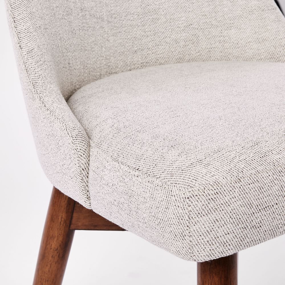 Mid Century Swivel Office Chair Wood Legs thumbnail 4