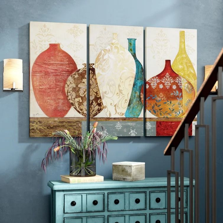Collection Of Memories 3 Piece Multi on Canvas No Unframe-64"x32" thumbnail 2