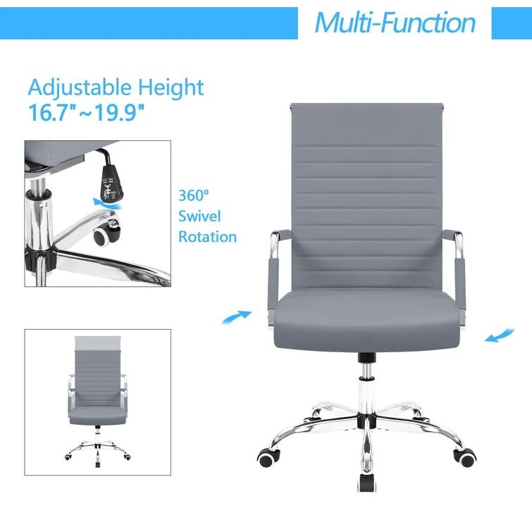 Renda Mid Back Ribbed Conference Chair thumbnail 3