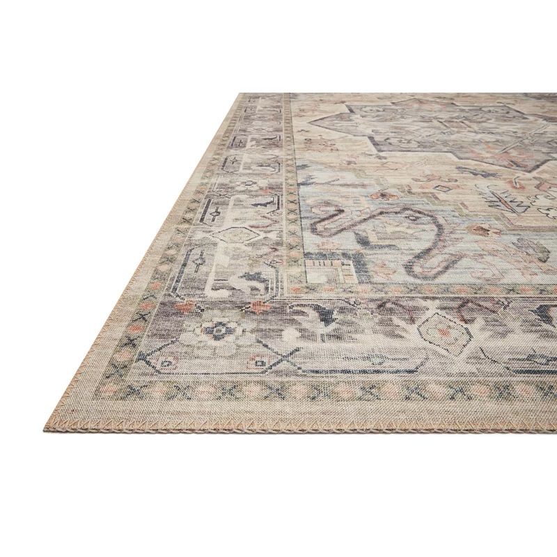 Vega Oriental Ivory Gray Light Beige Area Rug-9'x12' thumbnail 5