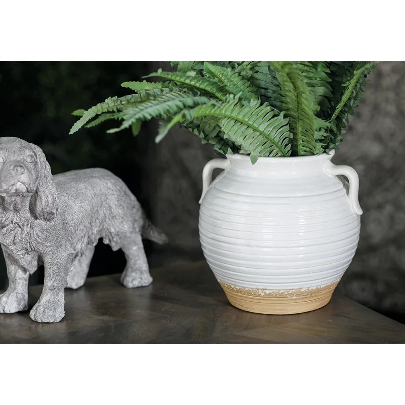 Marion Modern Lacquered Stoneware Pot Planter thumbnail 2