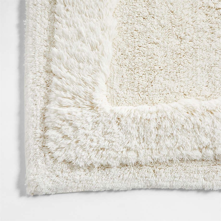 Raffee White Fluffy Cotton Bath Mat thumbnail 4