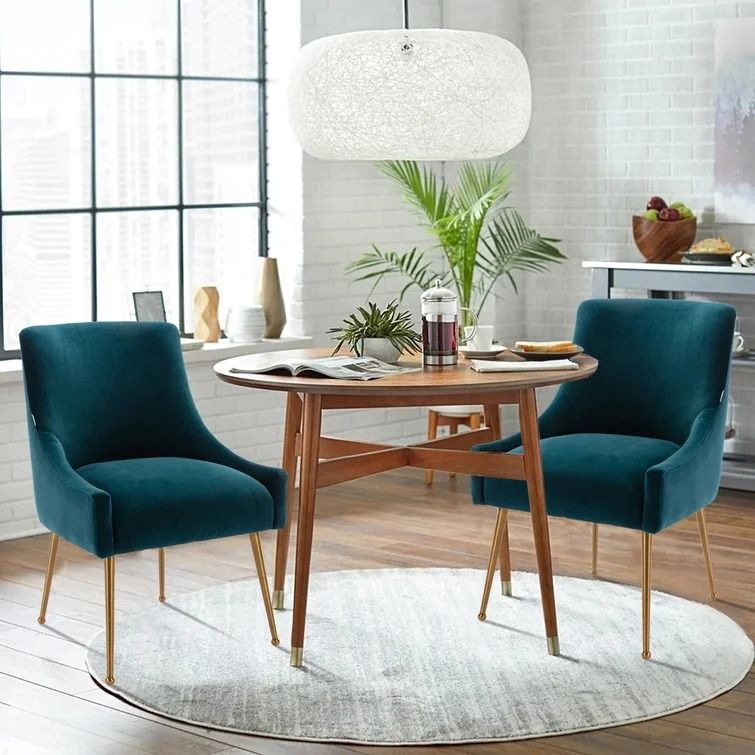 Magallanes Velvet Upholstered Side Chair (Set of 2) thumbnail 2
