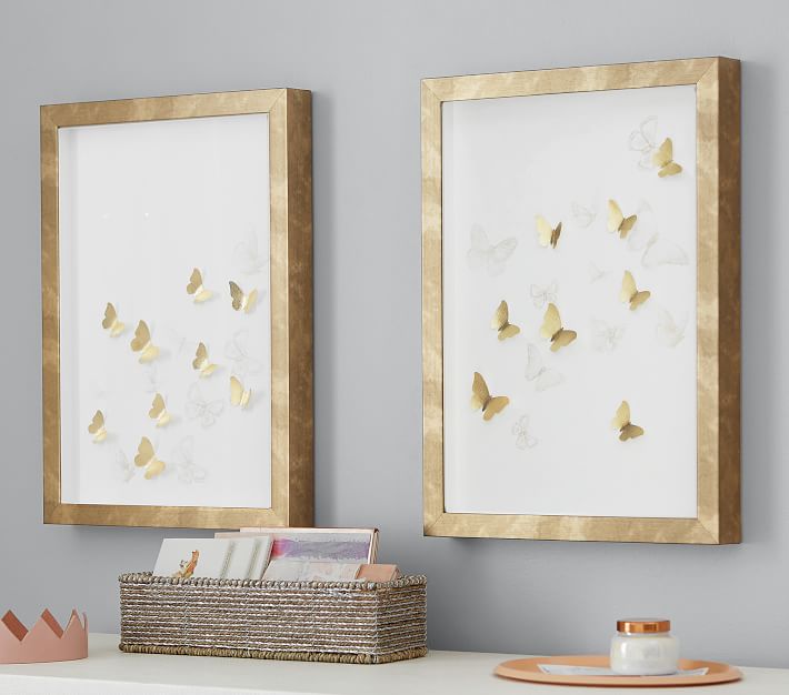 Monique Lhuillier Butterfly Diptych Wall Art 17"x23" thumbnail 2