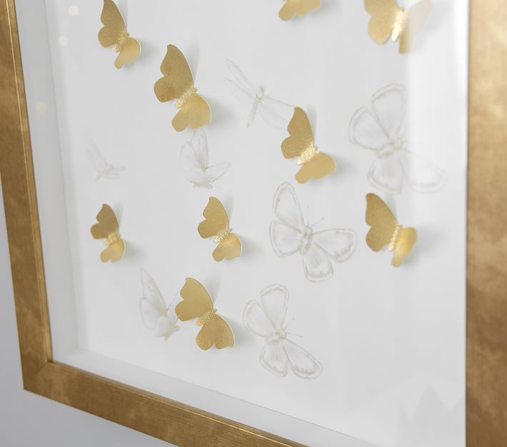 Monique Lhuillier Butterfly Diptych Wall Art 17"x23" thumbnail 3