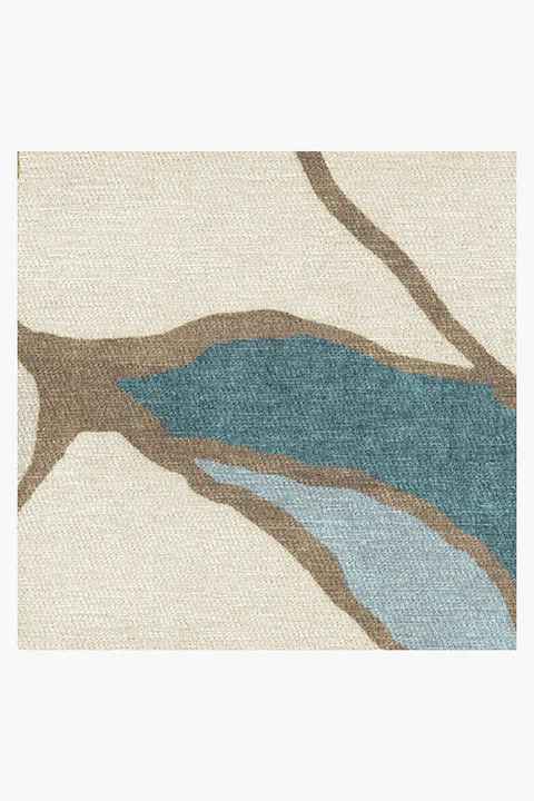 Nina Takesh Aude Teal and Ivory Rug-9'x12' thumbnail 3