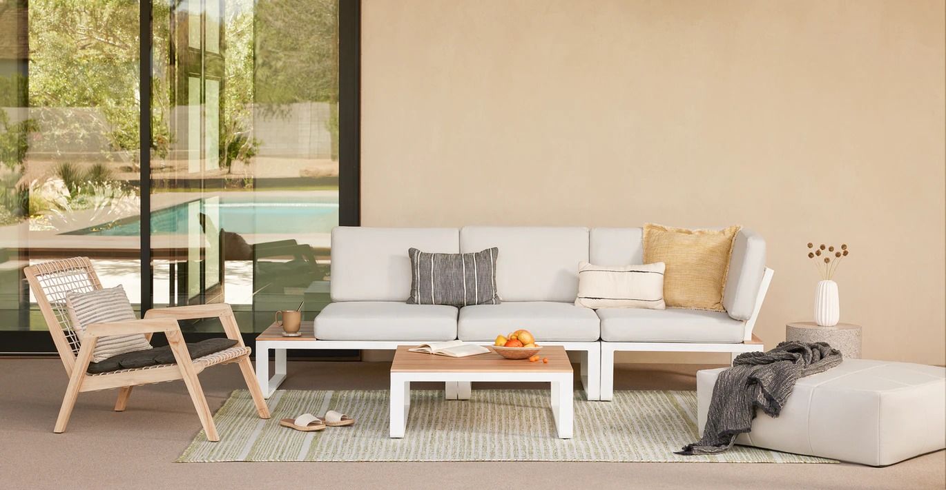 Kezia Lily White Modular Sofa thumbnail 2