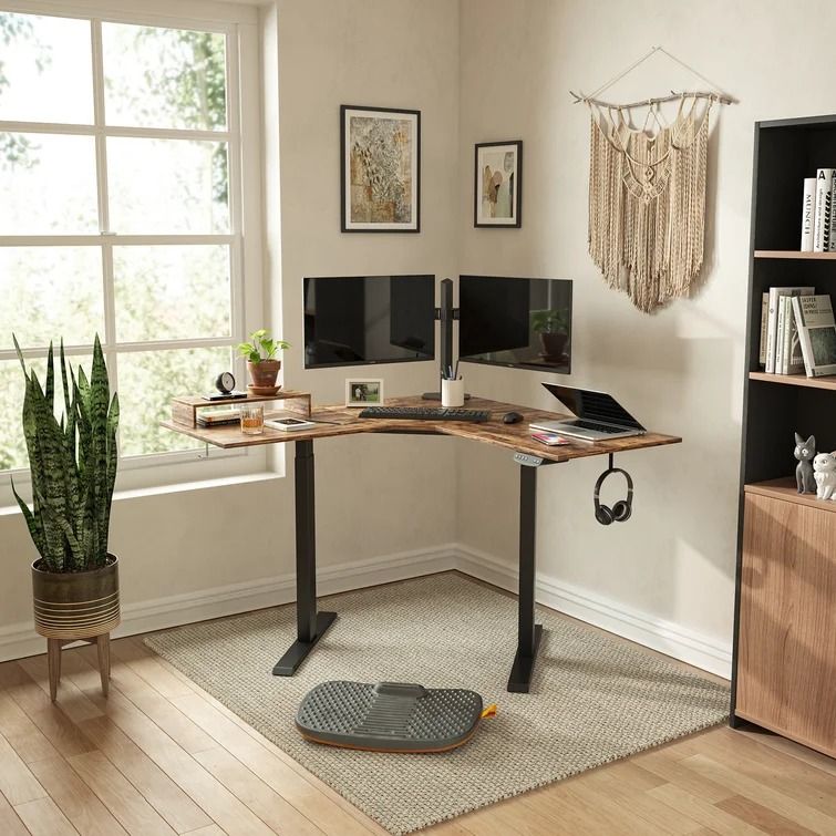 Suzette Height Adjustable L-Shape Desk thumbnail 3