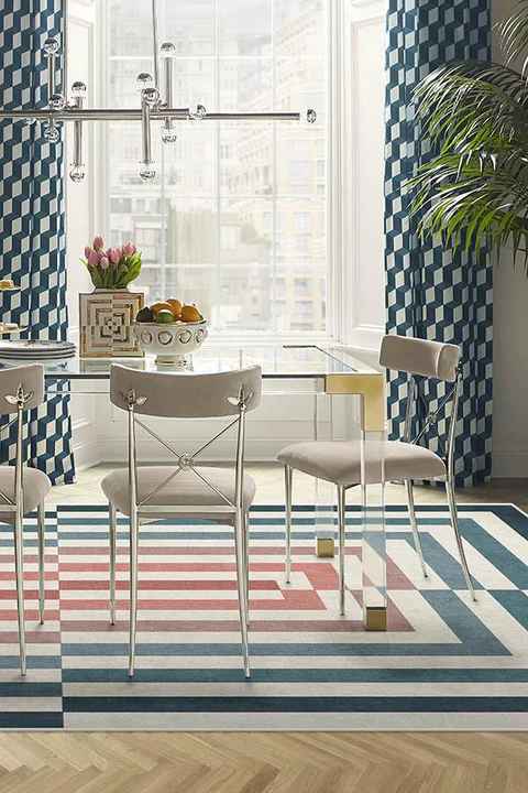 Jonathan Adler Op Art Teal Rug-8'x10' thumbnail 2