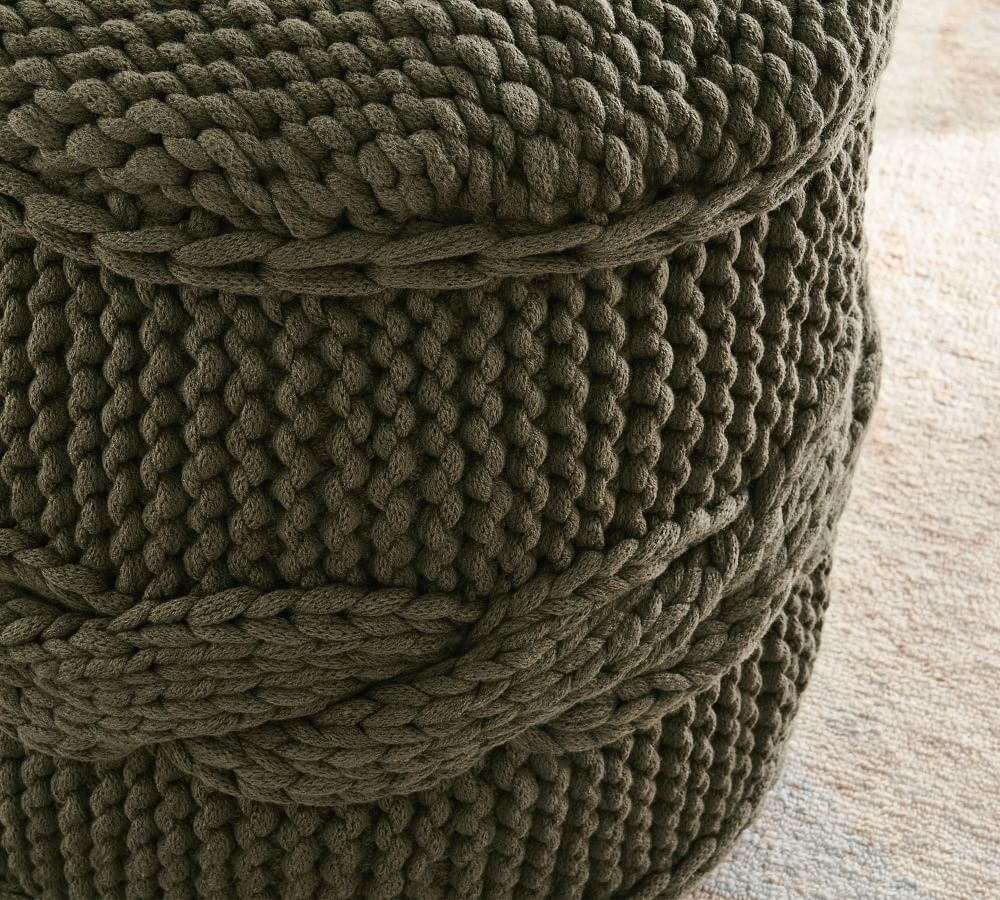 Colossal Knit Pouf thumbnail 3