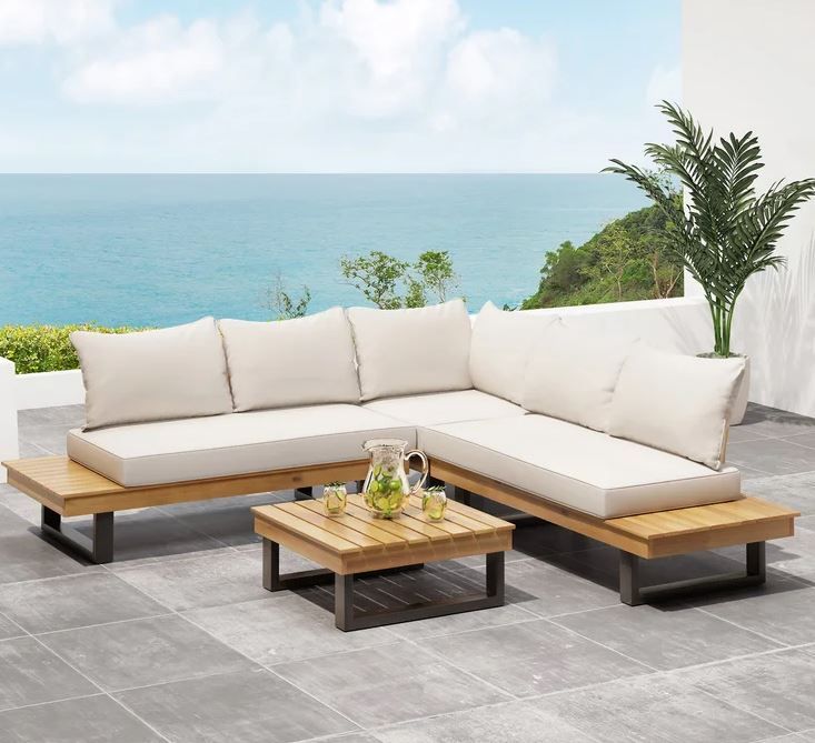 Abhipsa Solid Wood Person Seating Group with Cushions thumbnail 2