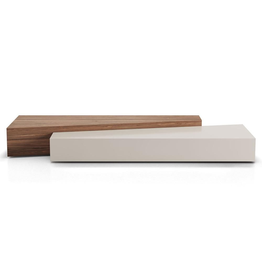 Modloft Hubert Modern Wood Block Coffee Table thumbnail 4