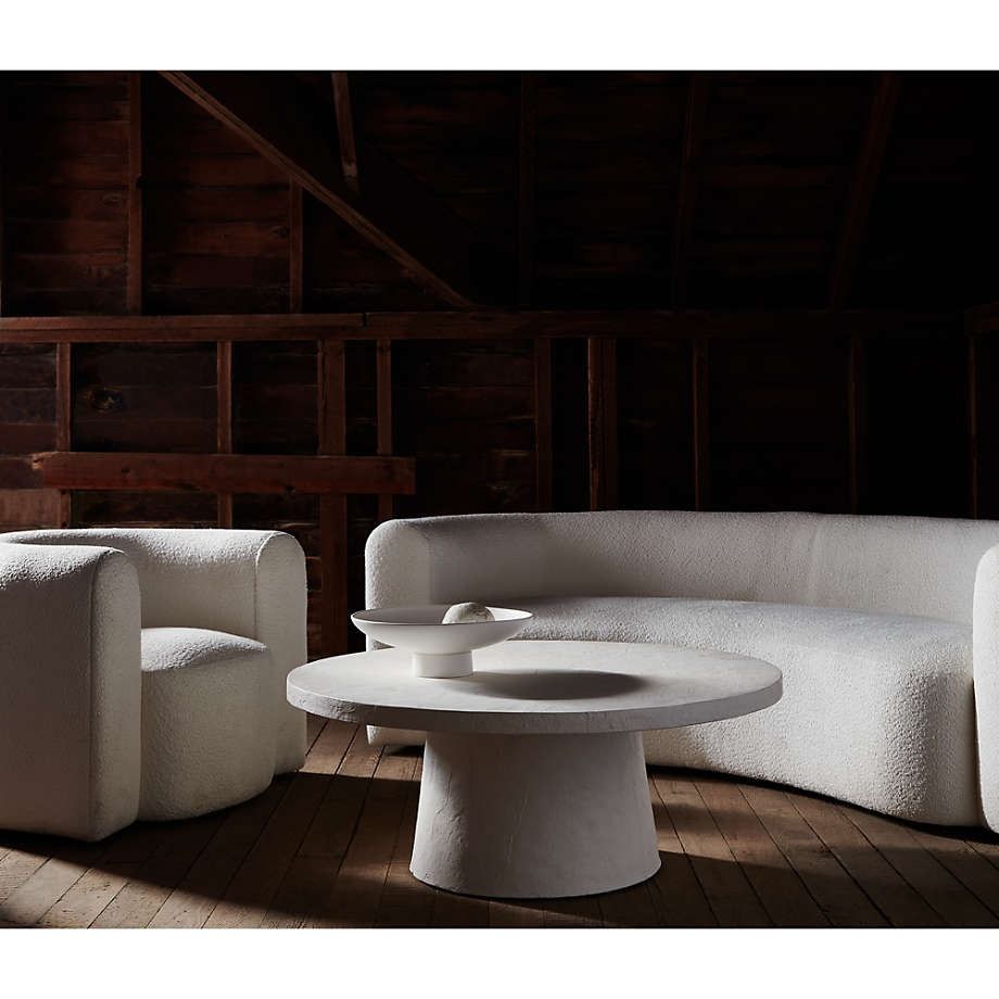 Willy White Pedestal Coffee Table thumbnail 2