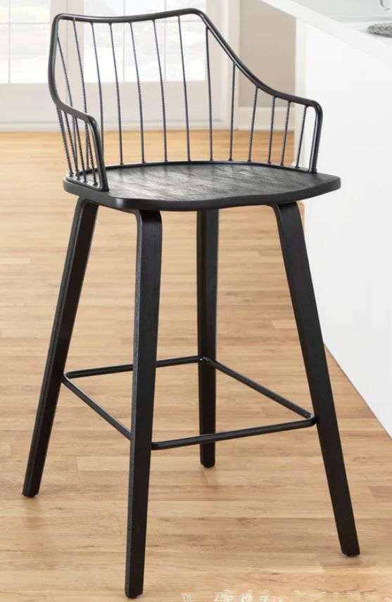 Lindauer Solid Wood Bar Stool thumbnail 2