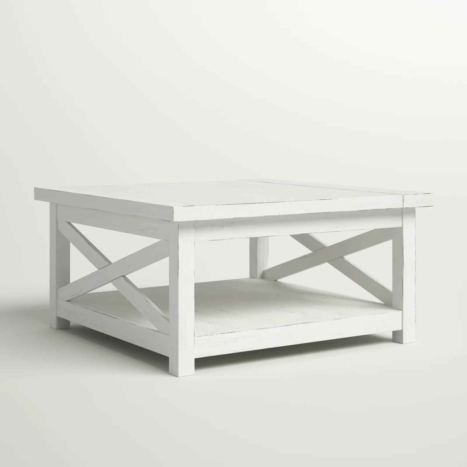 Lana Cross Legs Coffee Table With Storage thumbnail 4