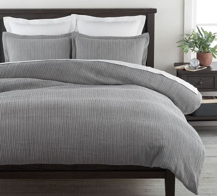 Gray Honeycomb Cotton Sham With No Insert-20"x26" thumbnail 2