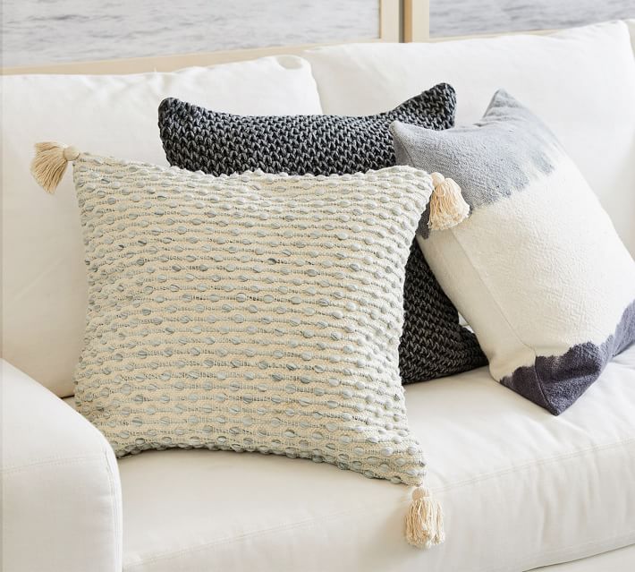 Keely Linen Textured Pillow Cover No Insert-22"x22" thumbnail 2