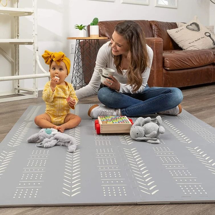 Baby Play Mat With Soft Interlocking Floor Tiles 48"x72" thumbnail 2