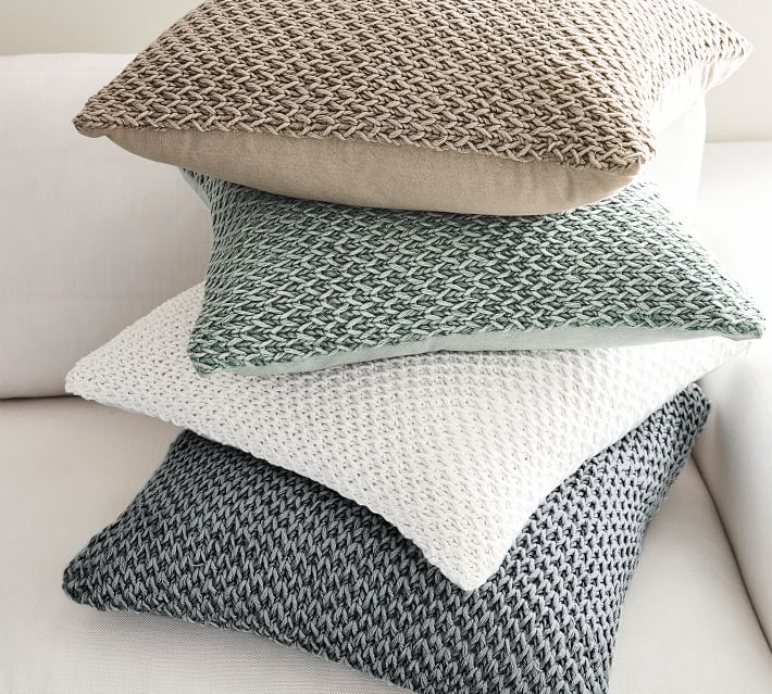 Stonewashed Knit Pillow Cover No Insert - 22"x22" thumbnail 3