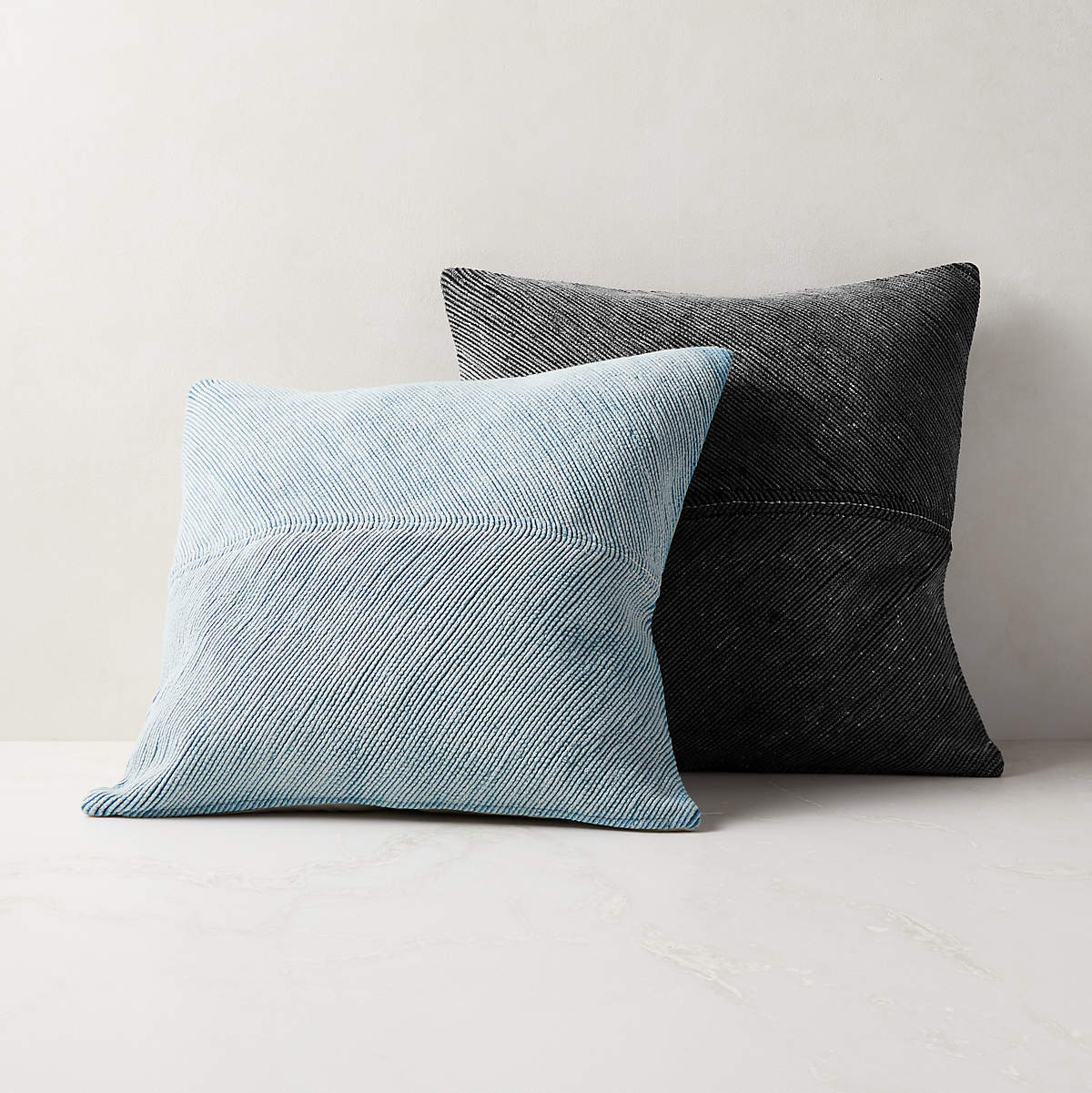 Convey Faded Denim Throw Pillow With Insert 23"x23" thumbnail 4
