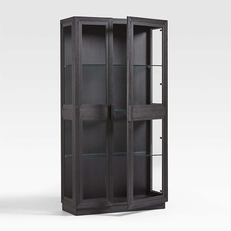 Calypso Glass and Charcoal Ebonized Wood Cabinet thumbnail 5