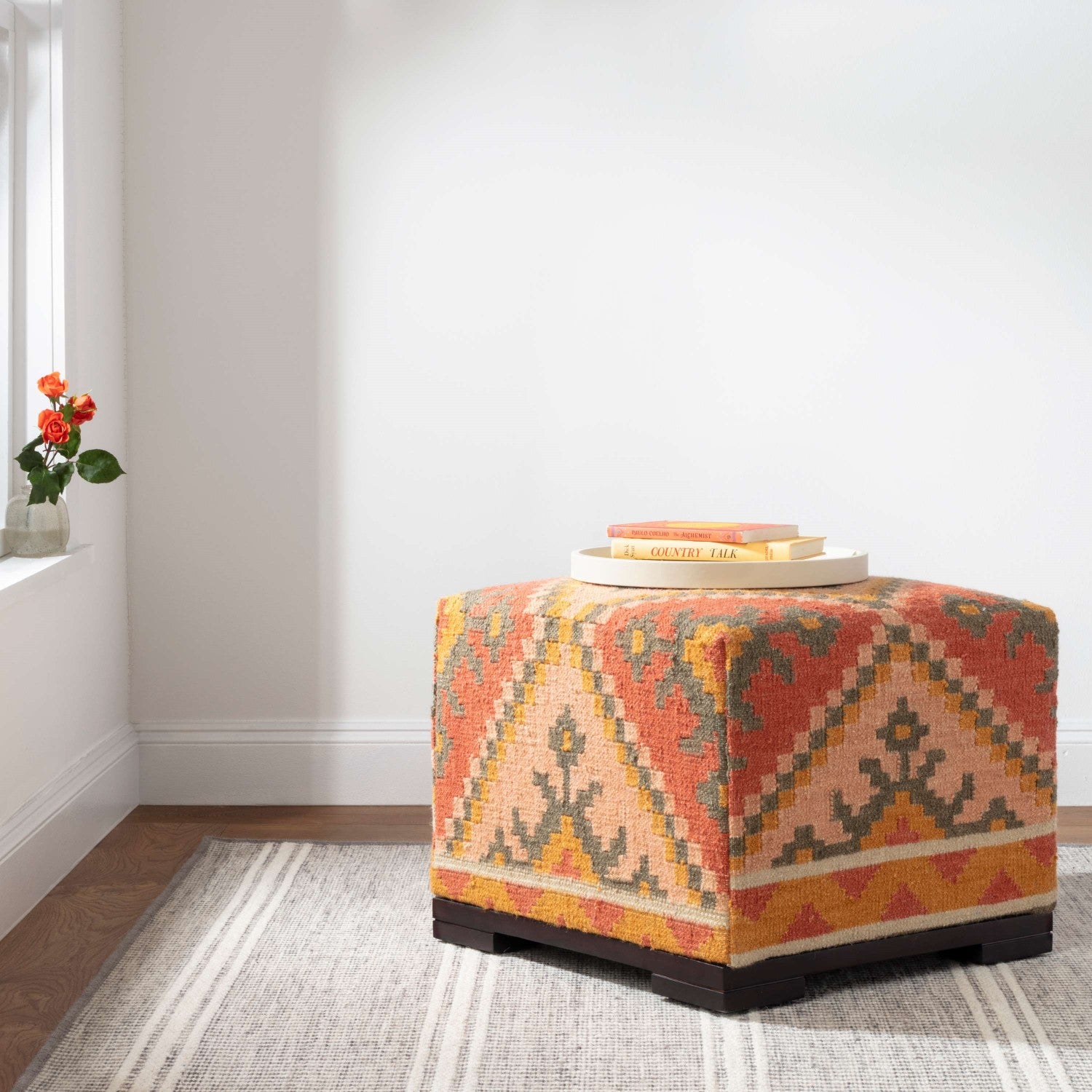 Malta Grey Woven Wool Rug 8'x10' thumbnail 2