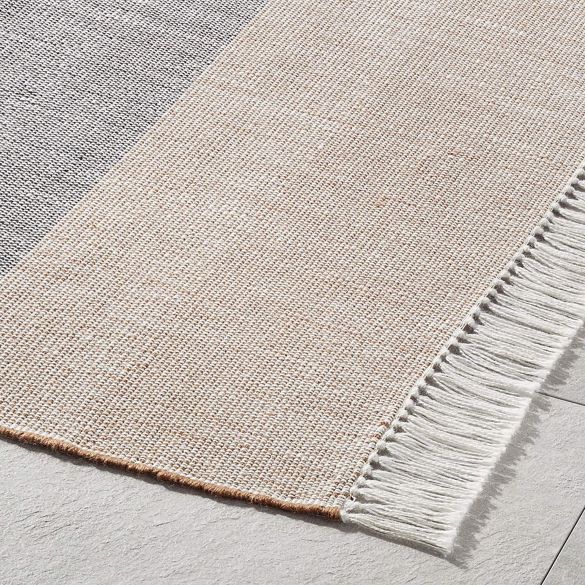 Kelsa Charcoal And Camel Stripe Indoor Outdoor Rug 8'x10' thumbnail 3