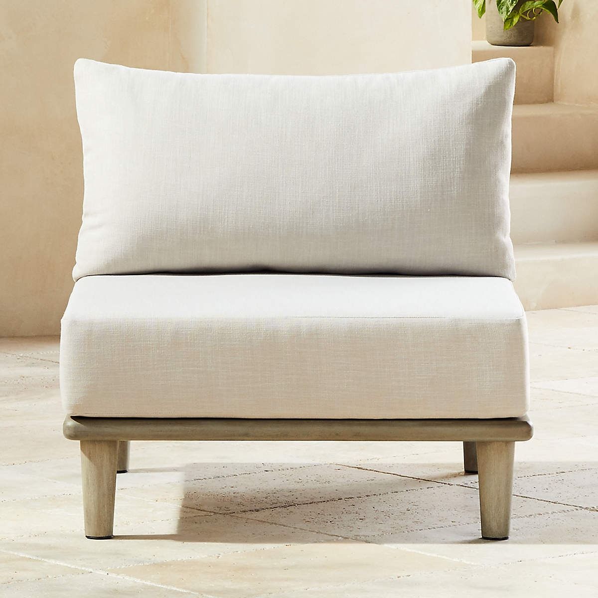 Baixa Wood Outdoor Armless Chair thumbnail 3