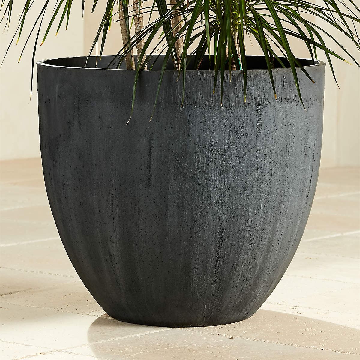 Castino Charcoal Outdoor Stone Planter thumbnail 2